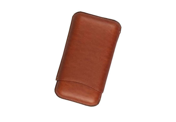 Cigar-Case Leather brown,  Robusto 620/532