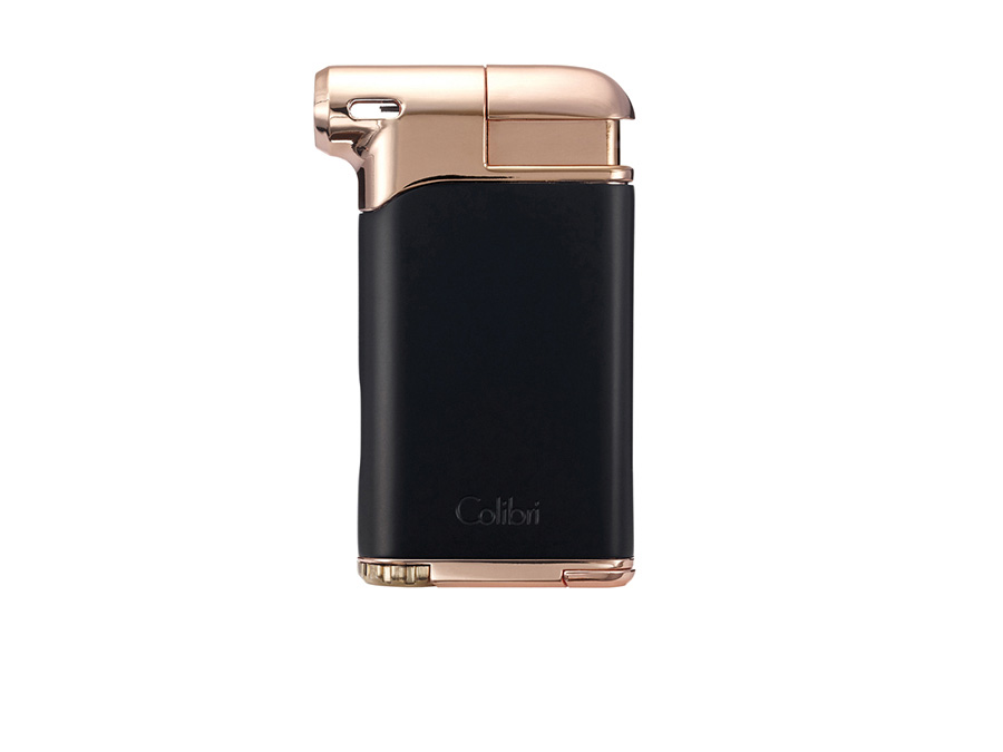 COLIBRI Pipe Lighter Pacific II, black/rose,gold  Pz