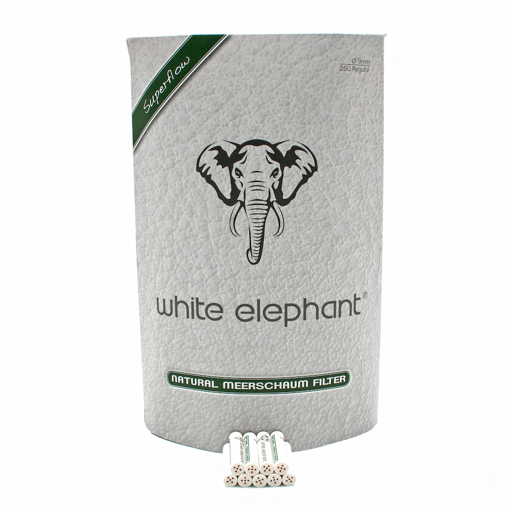 White Elephant Meerschaumfilter 9 mm 250er Packung