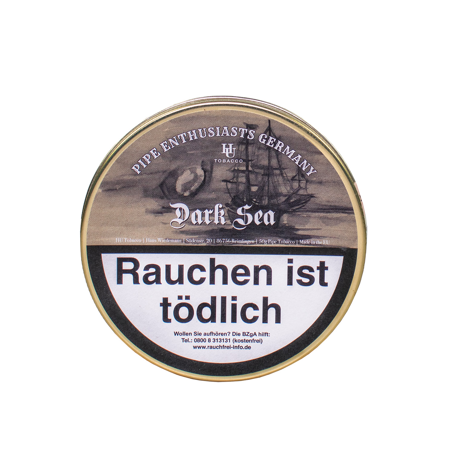 HU Tobacco Pipe Enthusiasts Germany Dark Sea 50g