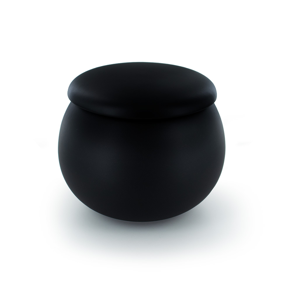 Tobacco Jar Ceramics round - Black